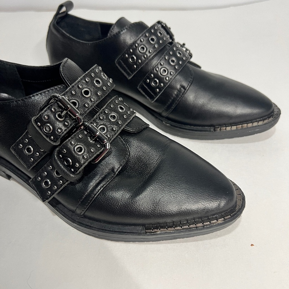 Bleecker & Bond Leigh Women Size 6M Buckle Black Leather Dress Shoes